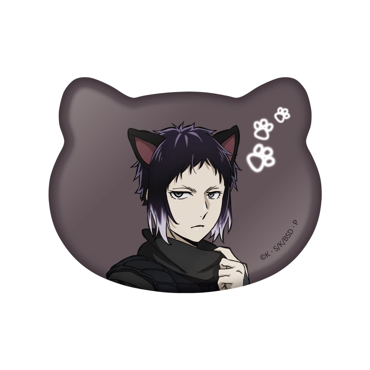 猫型缶バッジ 芥川龍之介