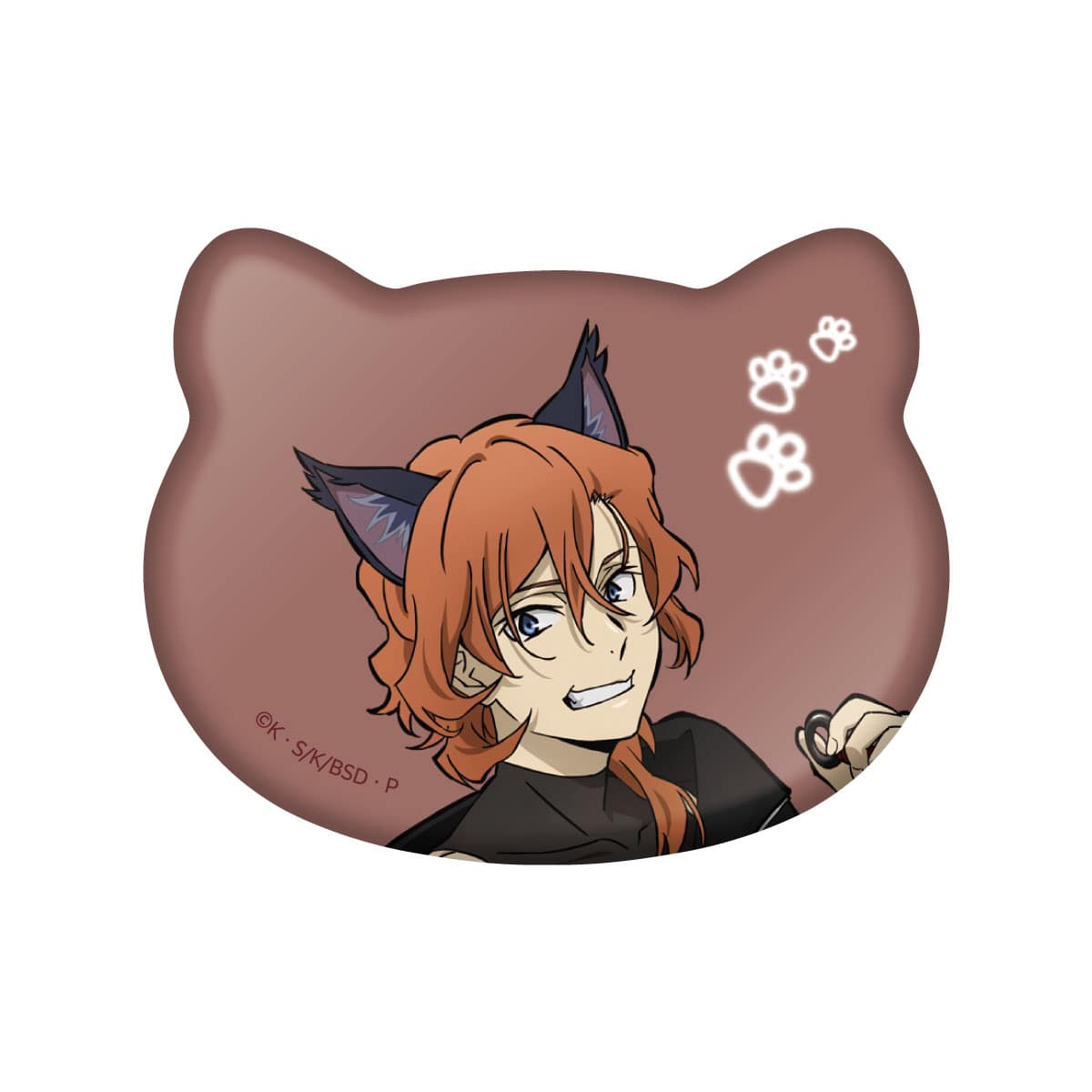 猫型缶バッジ 中原中也