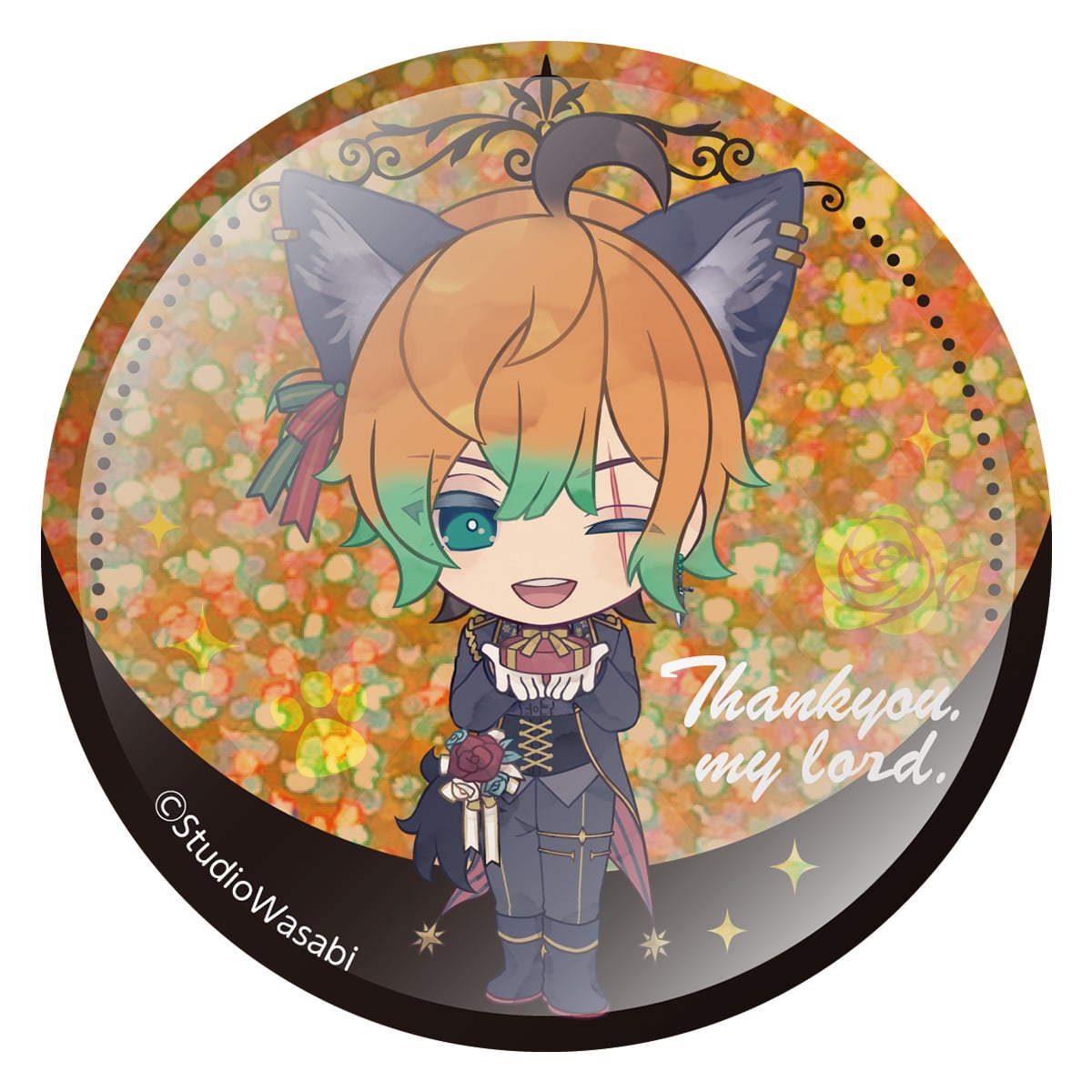 ホログラム缶バッジ	テディ