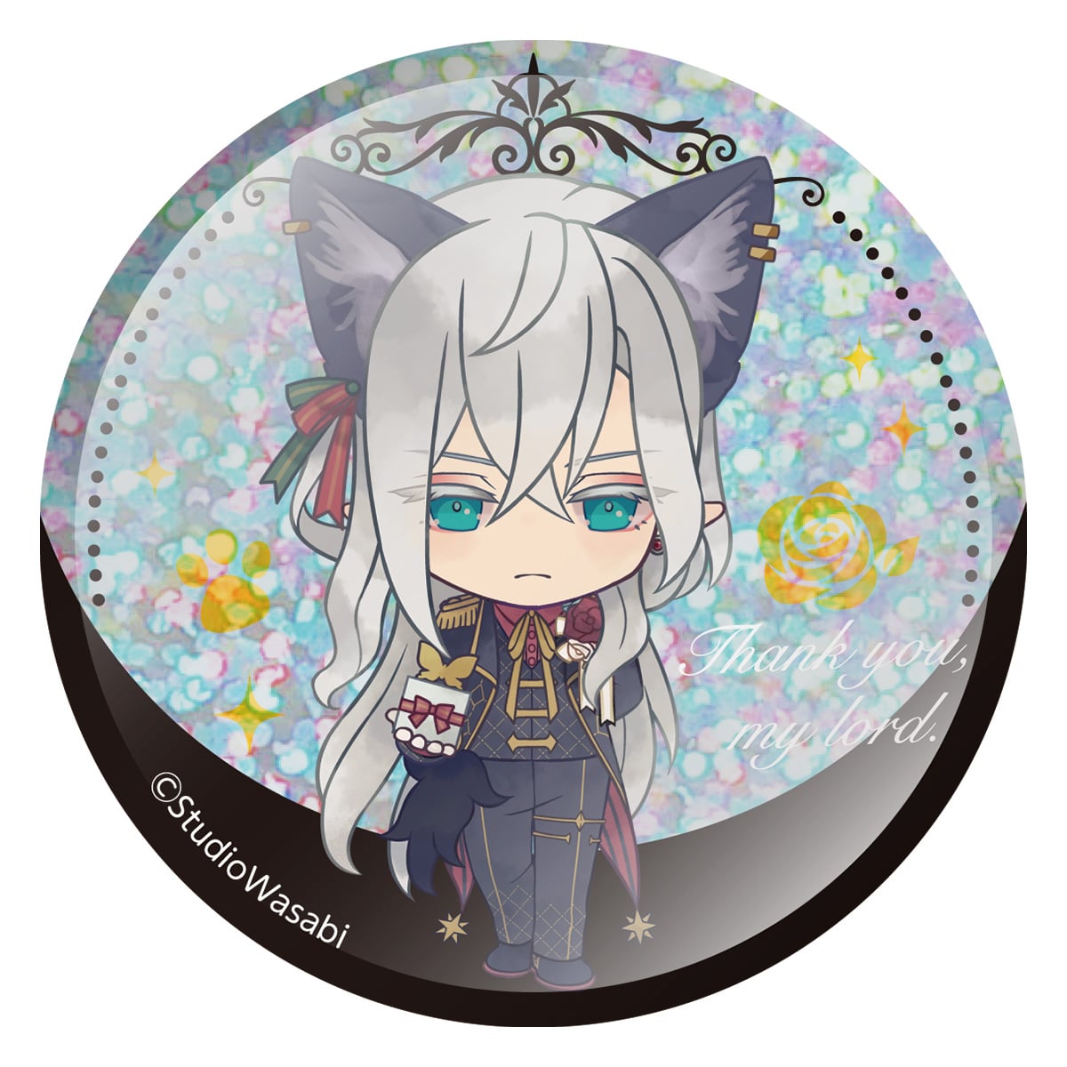 ホログラム缶バッジ	シロ