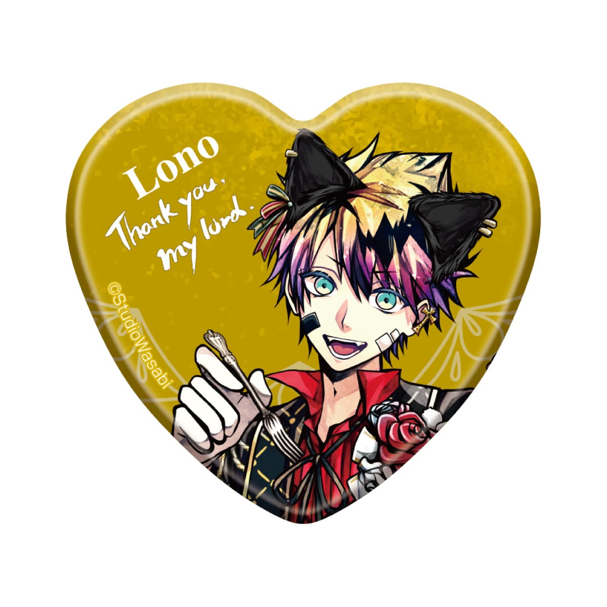 ハート缶バッジ	ロノ