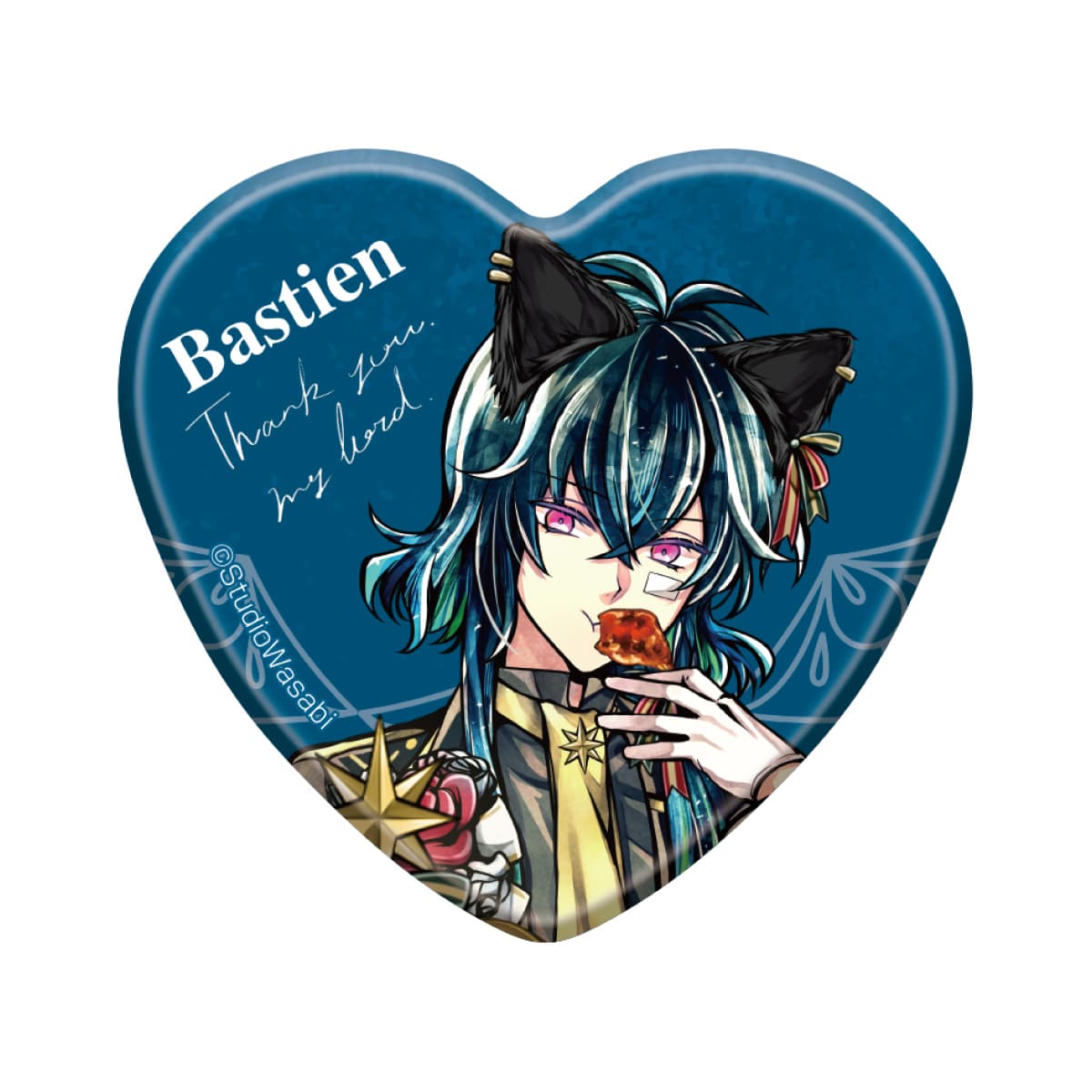 ハート缶バッジ	バスティン