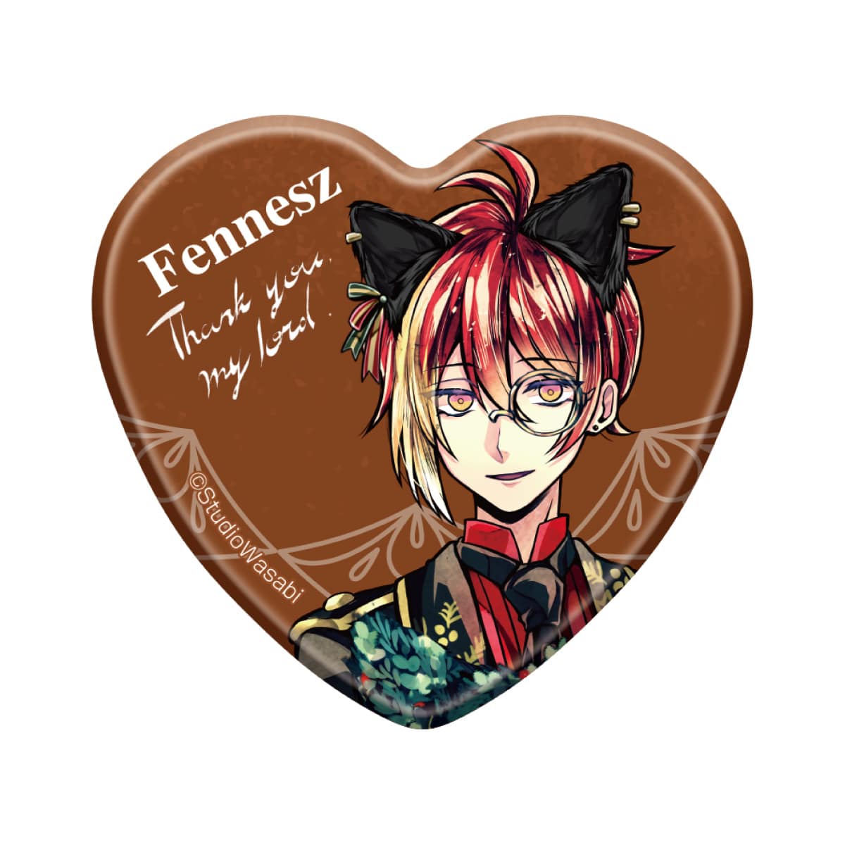 ハート缶バッジ	フェネス