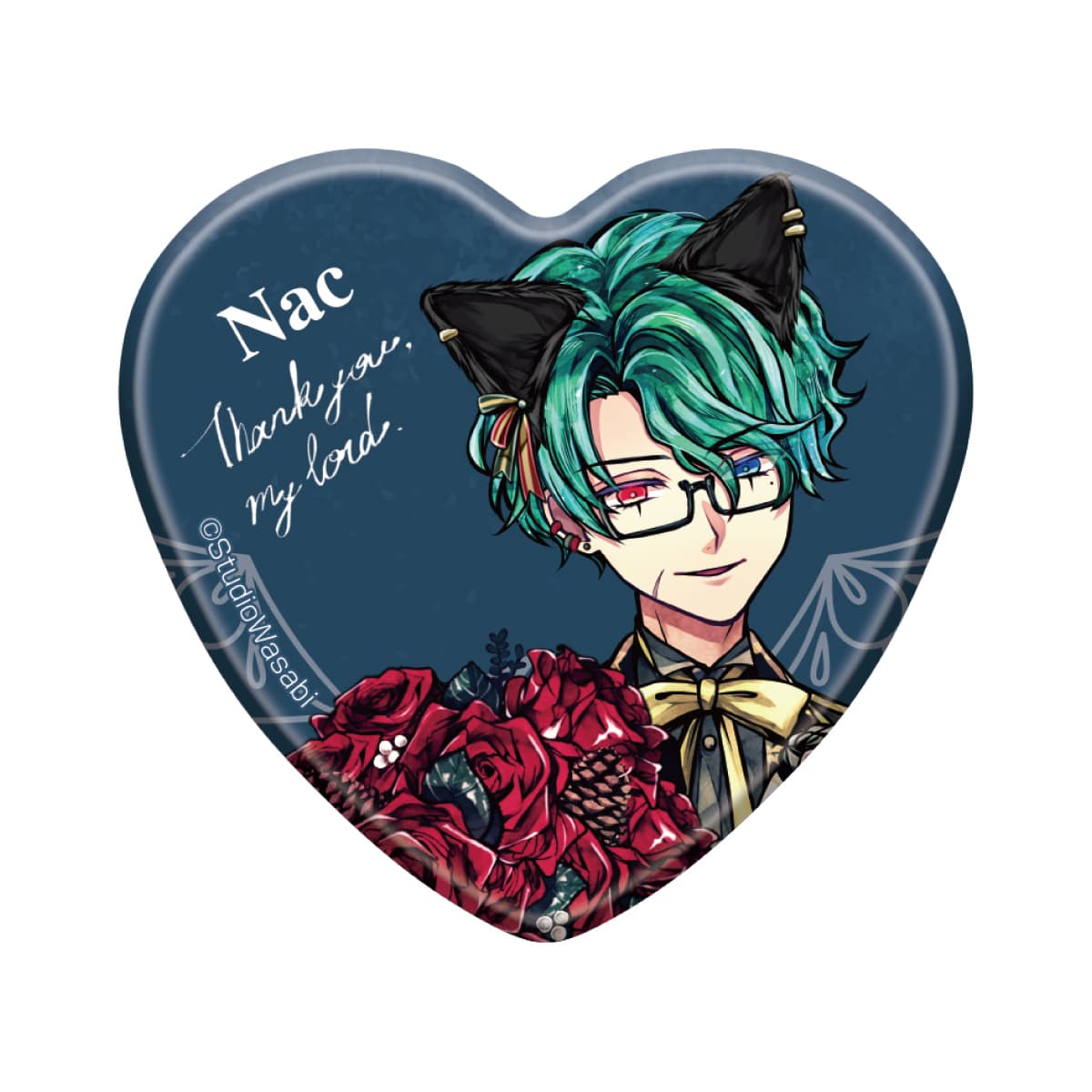 ハート缶バッジ	ナック