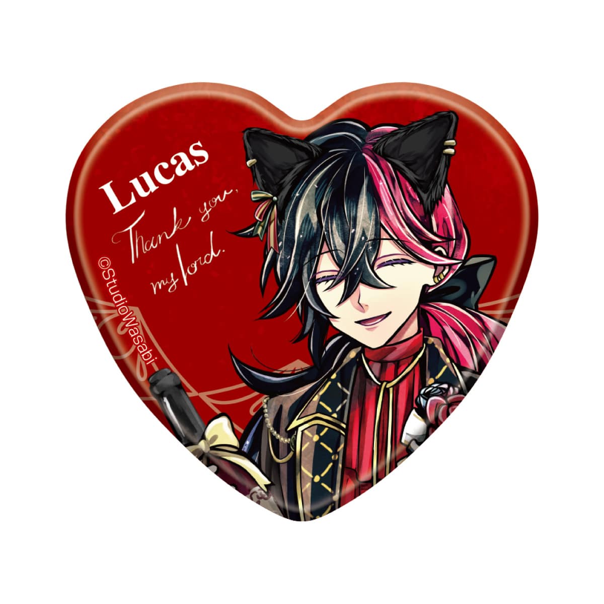 ハート缶バッジ	ルカス