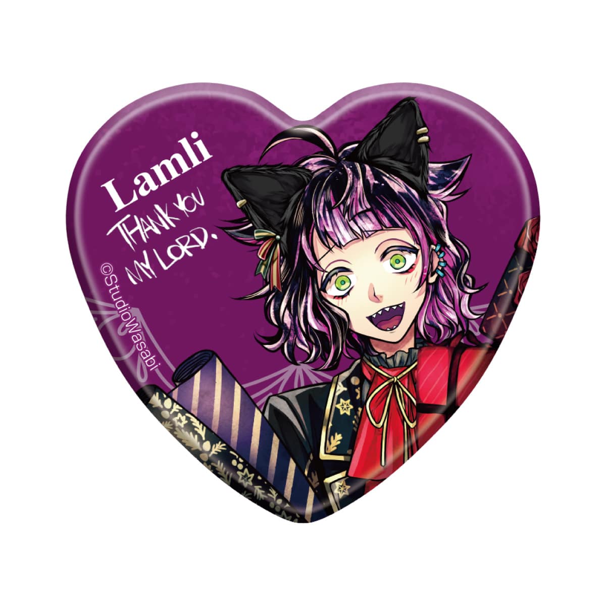 ハート缶バッジ	ラムリ