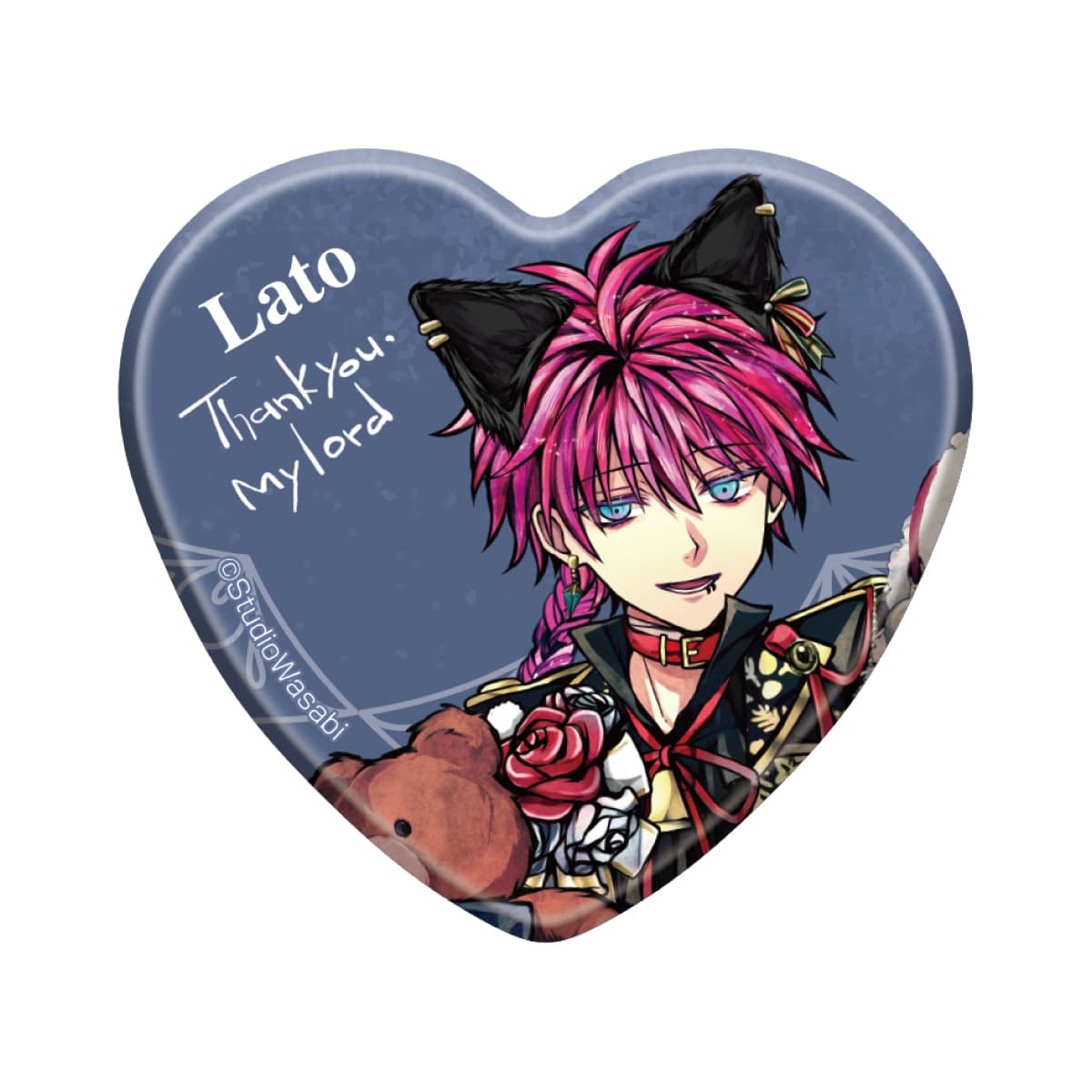 ハート缶バッジ	ラト