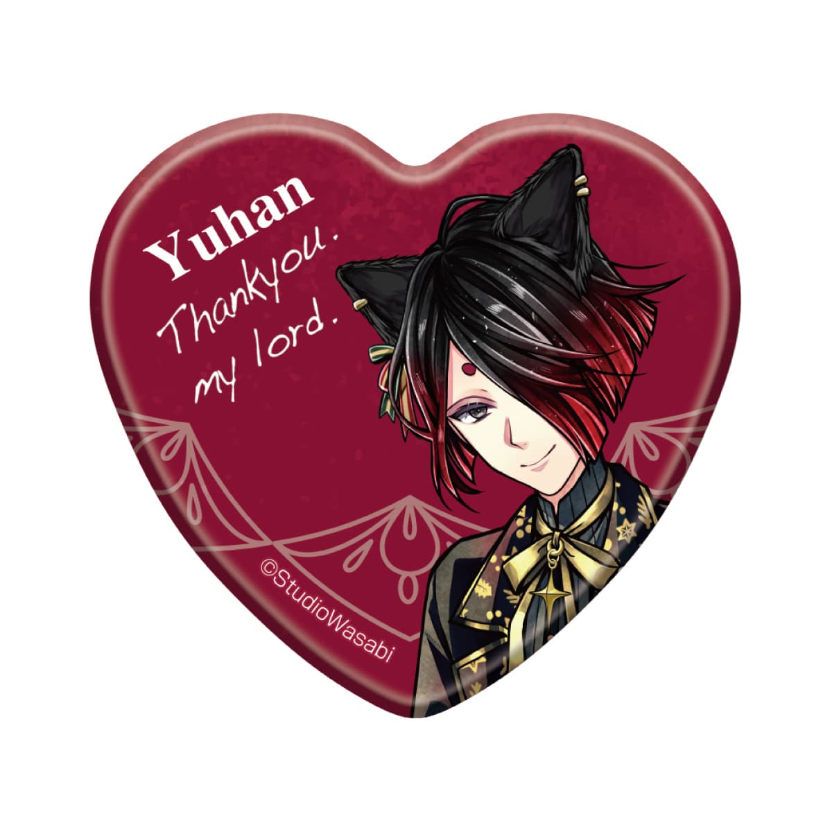 ハート缶バッジ	ユーハン