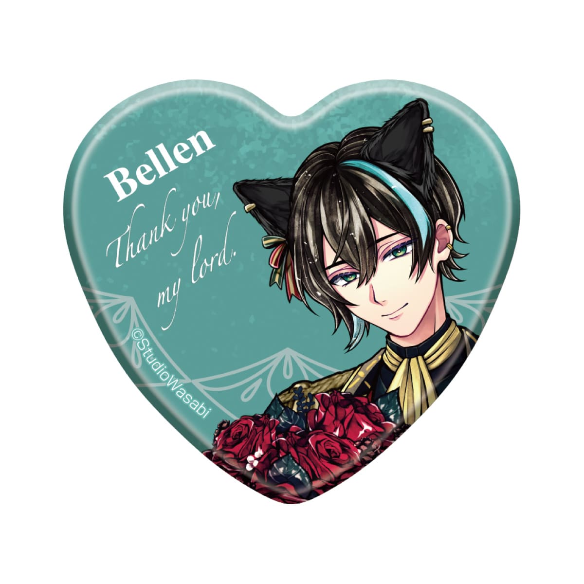 ハート缶バッジ	ベレン