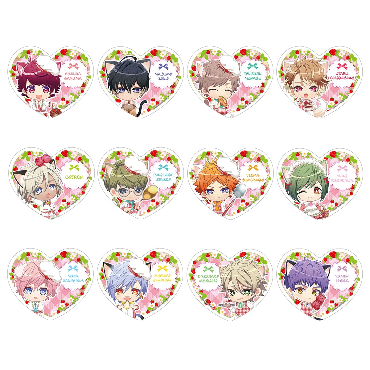 クリアイラストシート　ちびキャラ（春組・夏組）