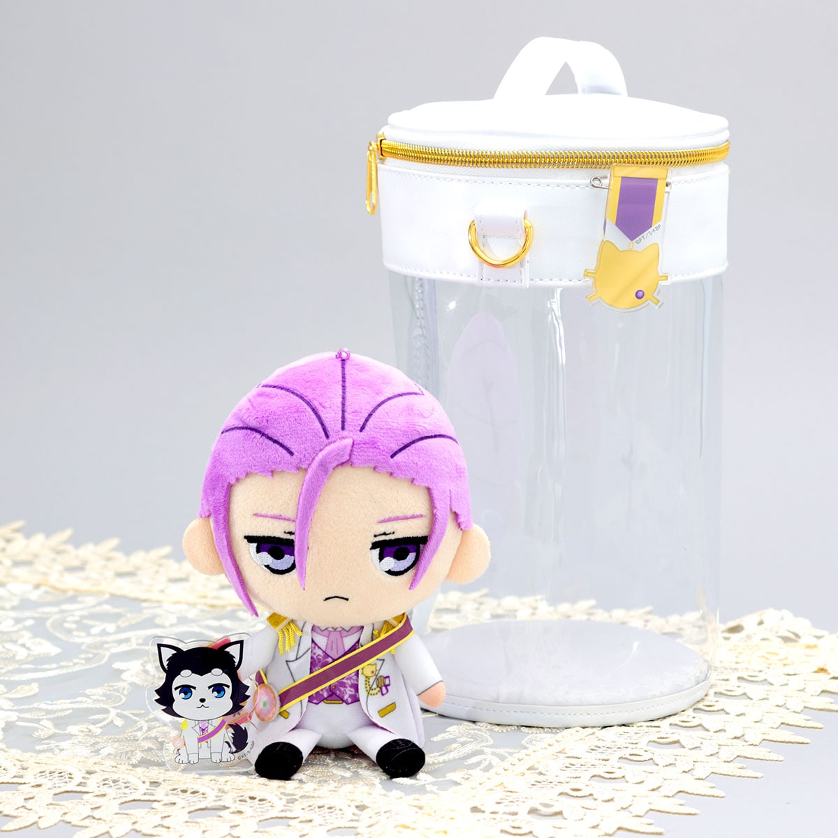 ナムコパークス限定 黒子のバスケ White Suit Collection Ver Special おすわりぬいぐるみバッジセット 紫原 敦 ナムコパークス オンラインストア Namco Parks