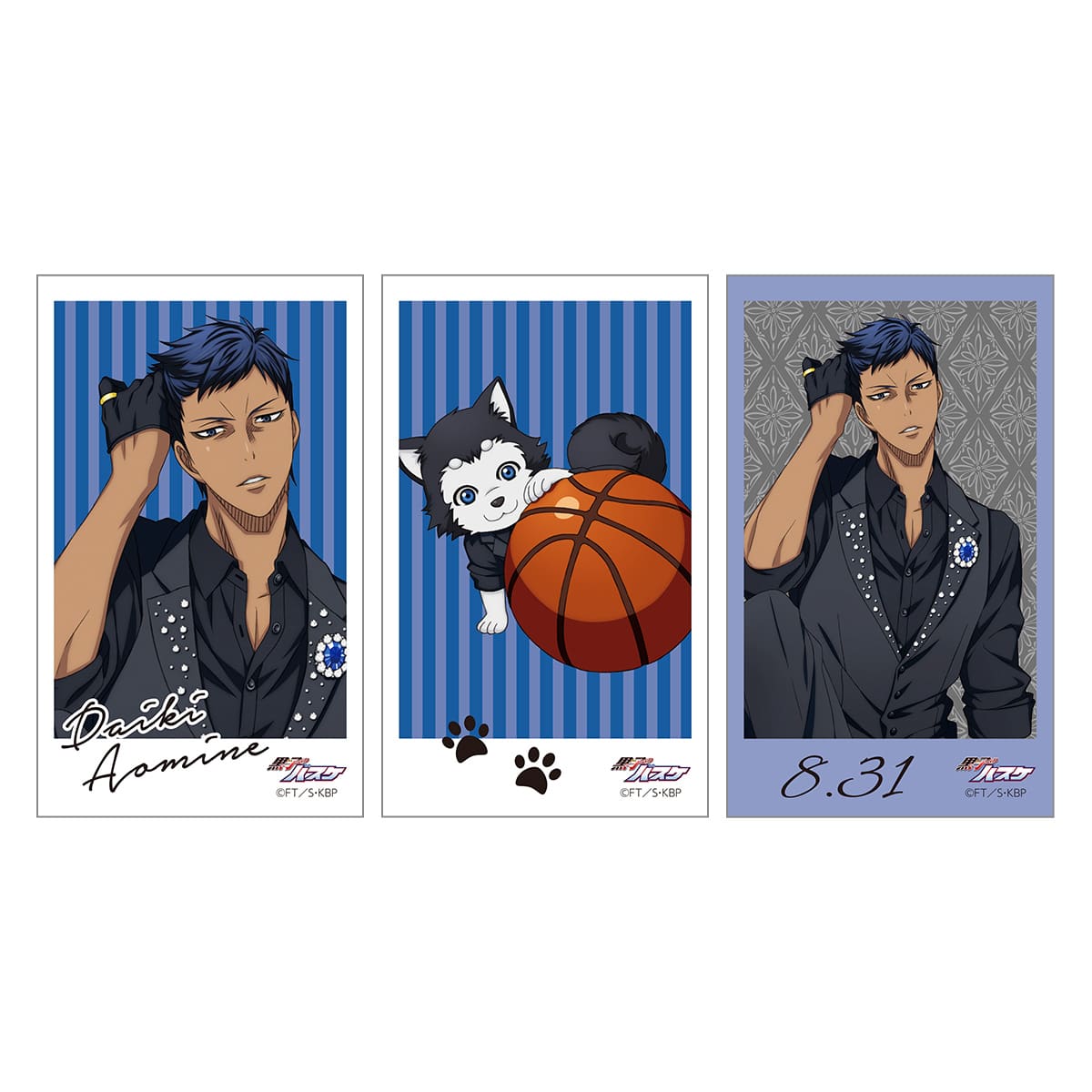 黒子のバスケ Black Style Collection Ver Aomine ミニイラストシートセット３枚入り ナムコパークス オンラインストア Namco Parks