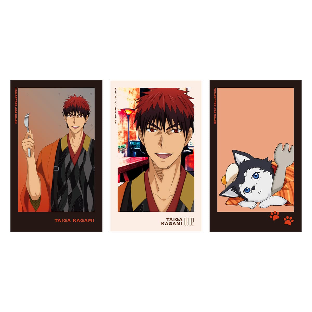 黒子のバスケ Retro Pop Collection Ver Kagami ミニイラストシートセット３枚入り 火神 ナムコパークス オンラインストア Namco Parks