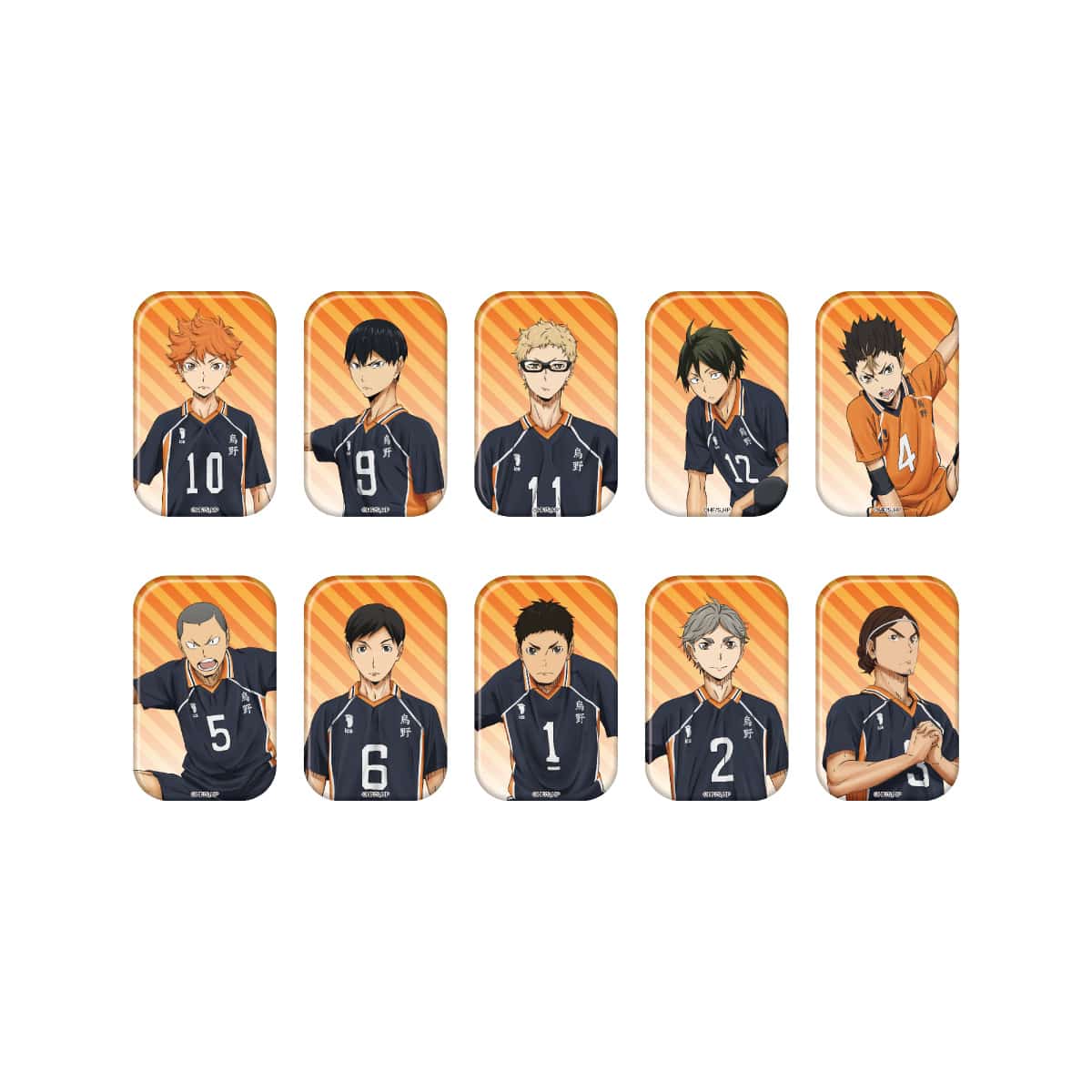 【6/25～7/16】ハイキュー!! 遊びつくせ!! in ナンジャタウン Summer version  スクエア缶バッジコレクション（C：烏野フェス）コンプリートセット