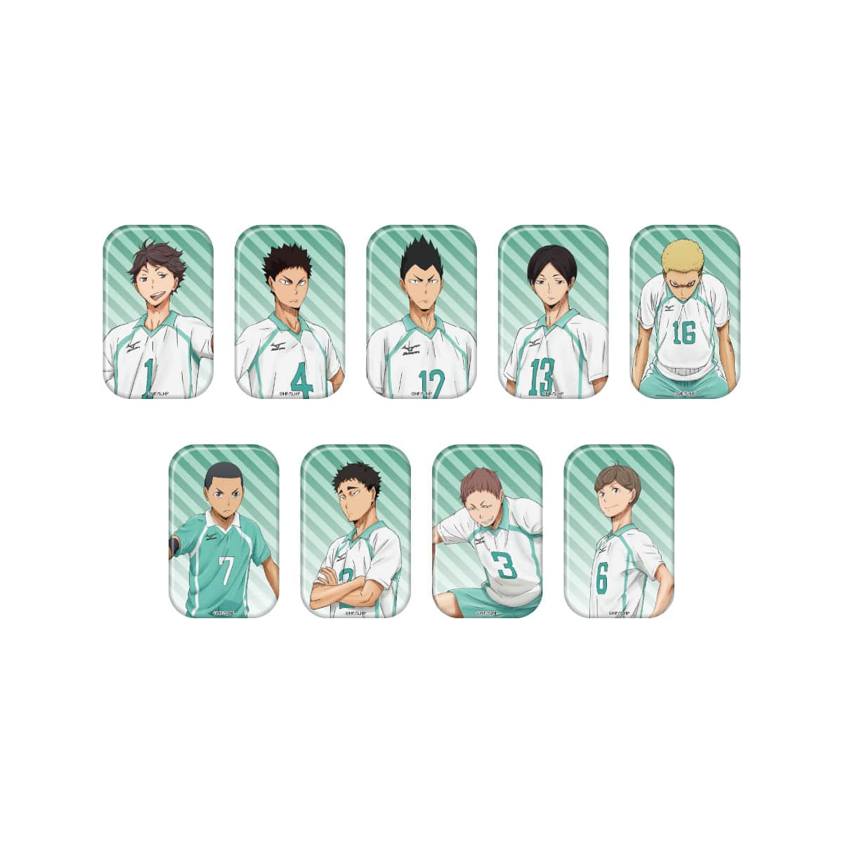 【6/25～7/16】ハイキュー!! 遊びつくせ!! in ナンジャタウン Summer version  スクエア缶バッジコレクション（D：青葉城西フェス）コンプリートセット