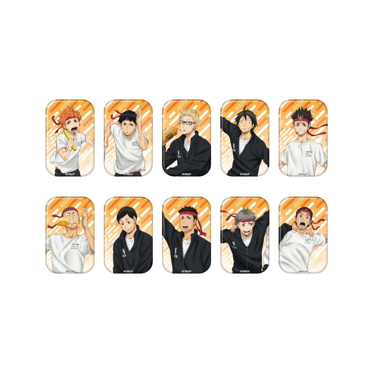 【6/25～7/16】ハイキュー!! 遊びつくせ!! in ナンジャタウン Summer version  スクエア缶バッジコレクション（F：烏野体育祭）コンプリートセット