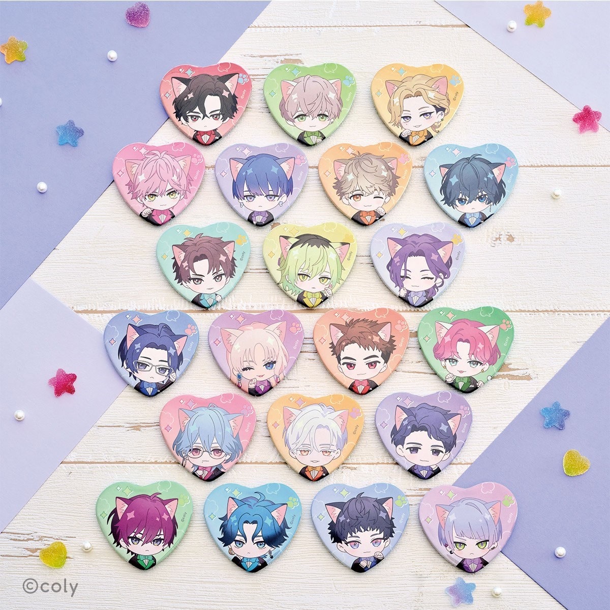 ブレイクマイケース in NAMJATOWN  ハート缶バッジコレクション