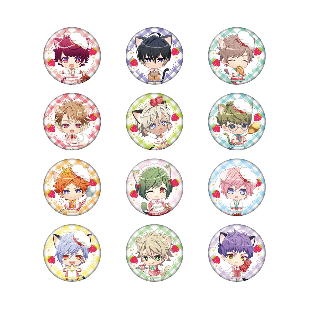 A3! in NAMJATOWN HAPPY STRAWBERRY PICNIC DAY  缶バッジコレクション　ちびキャラ（春組・夏組）