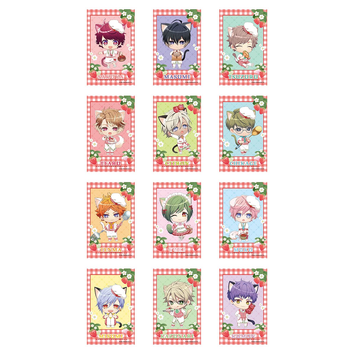A3! in NAMJATOWN HAPPY STRAWBERRY PICNIC DAY  インスタントフォト風カードコレクション　ちびキャラ（春組・夏組）