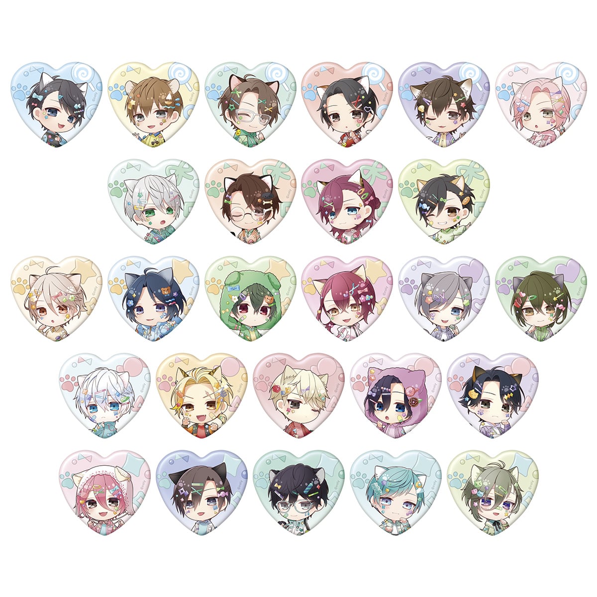 スタンドマイヒーローズ in NAMJATOWN　Pop’n Pastel Sugar  トレーディングハート缶バッジコレクション「Pop’n Pastel Sugar」