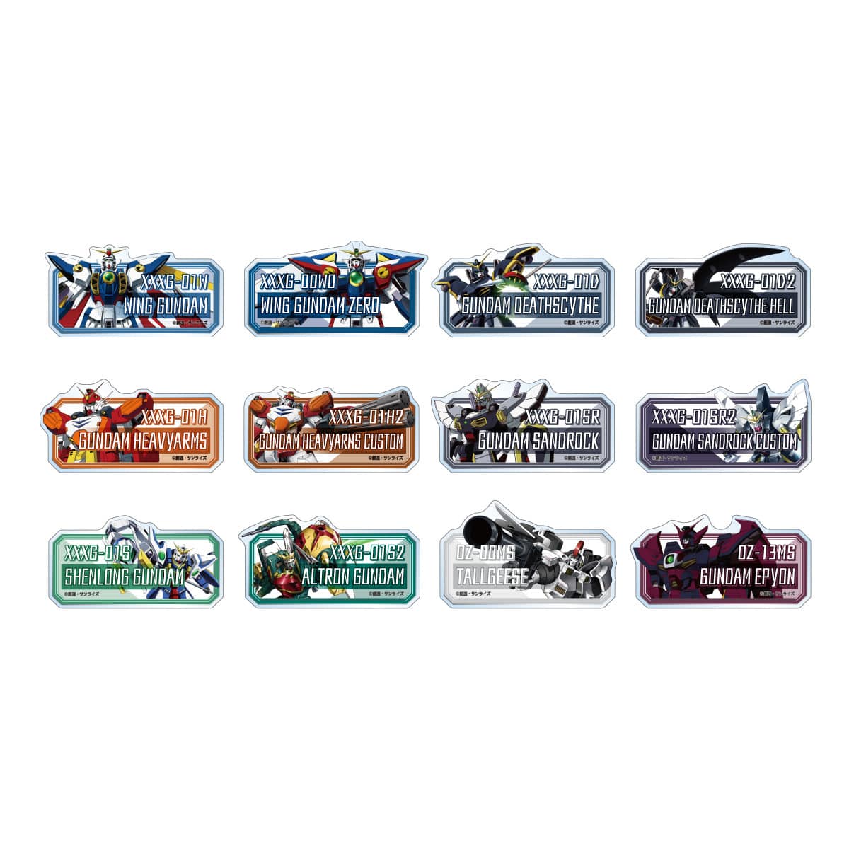 新機動戦記ガンダムW 30周年記念 期間限定公式ショップ  モビルスーツネームバッジコレクション