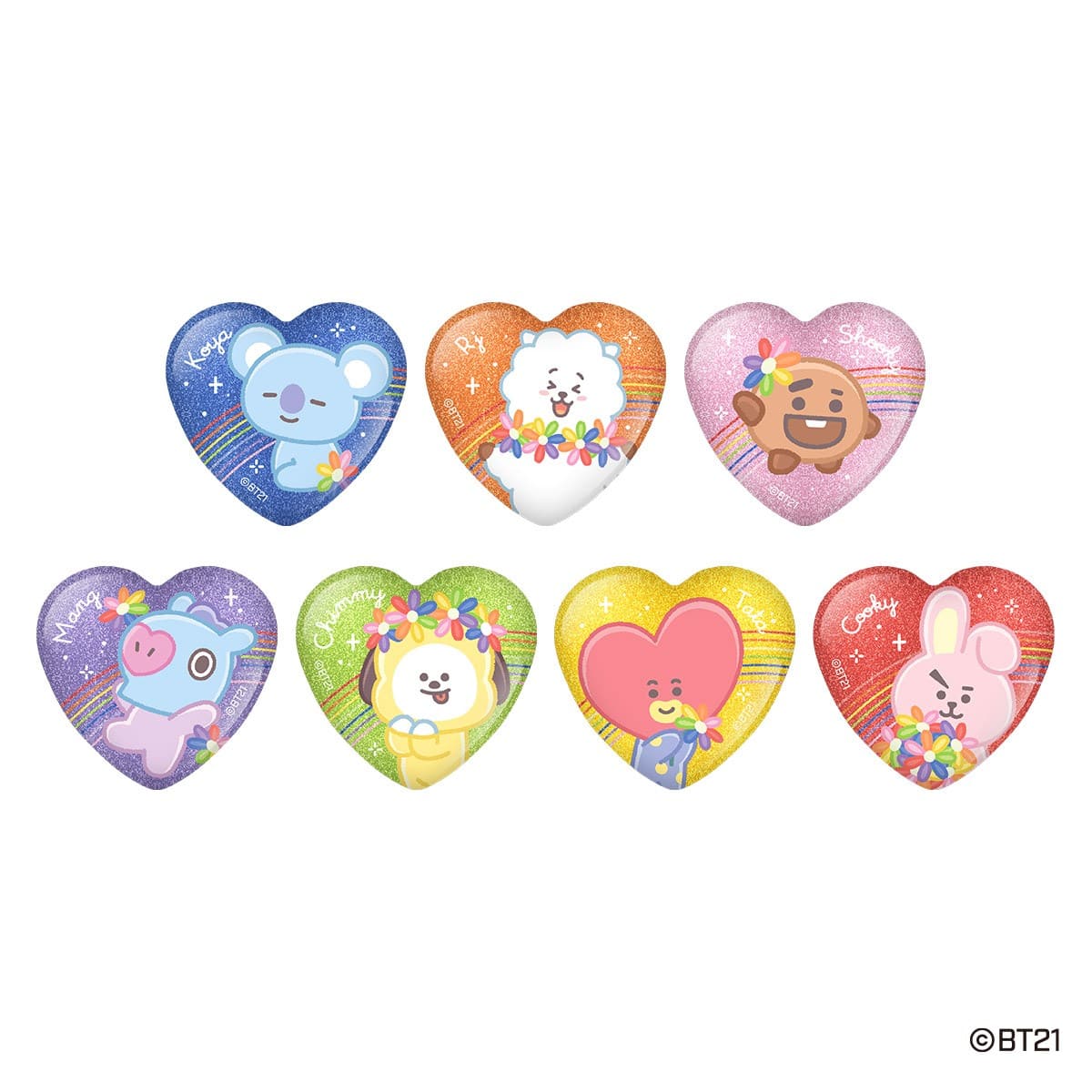 BT21 ５周年記念アート展 ～Always together ～ レインボーハート缶