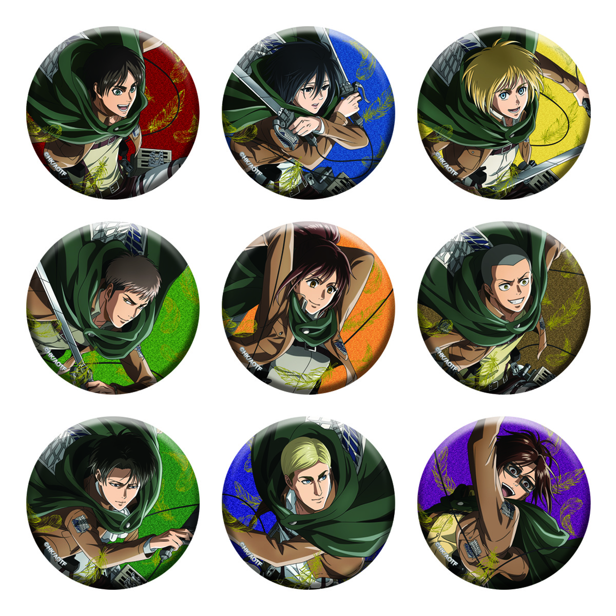 進撃の巨人 Attack on Memory ～記憶への進撃～  グリッター缶バッジコレクション コンプリートセット