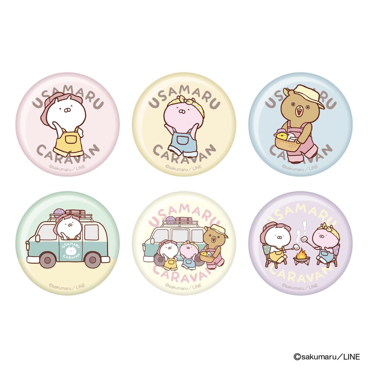 うさまるキャラバン 缶バッジコレクション ナムコパークス オンラインストア Namco Parks