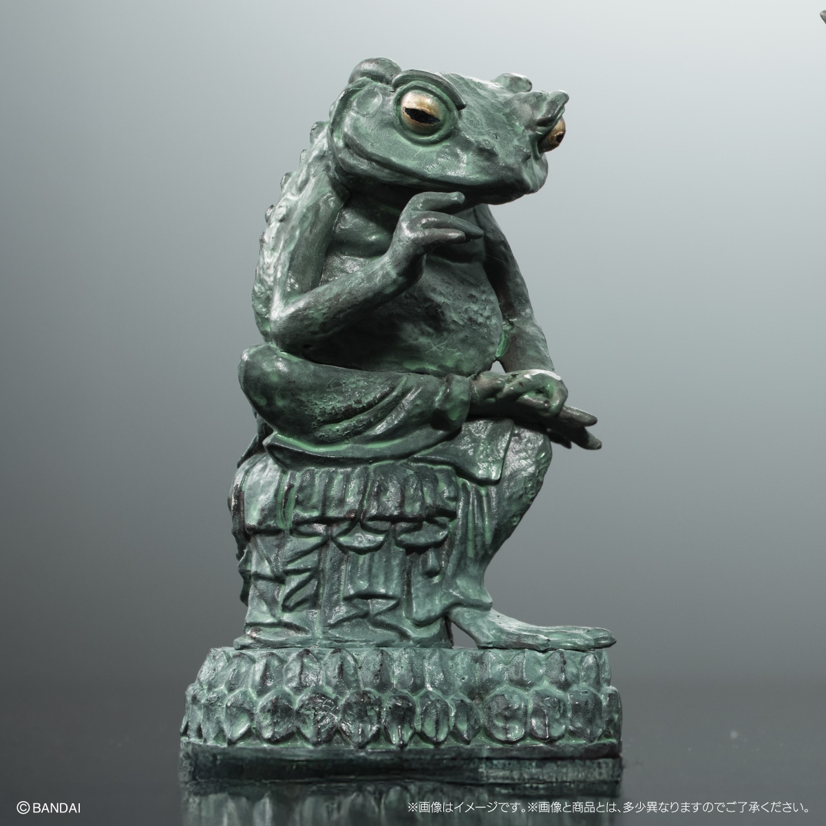 カエルの弥勒菩薩像（銅像カラー）