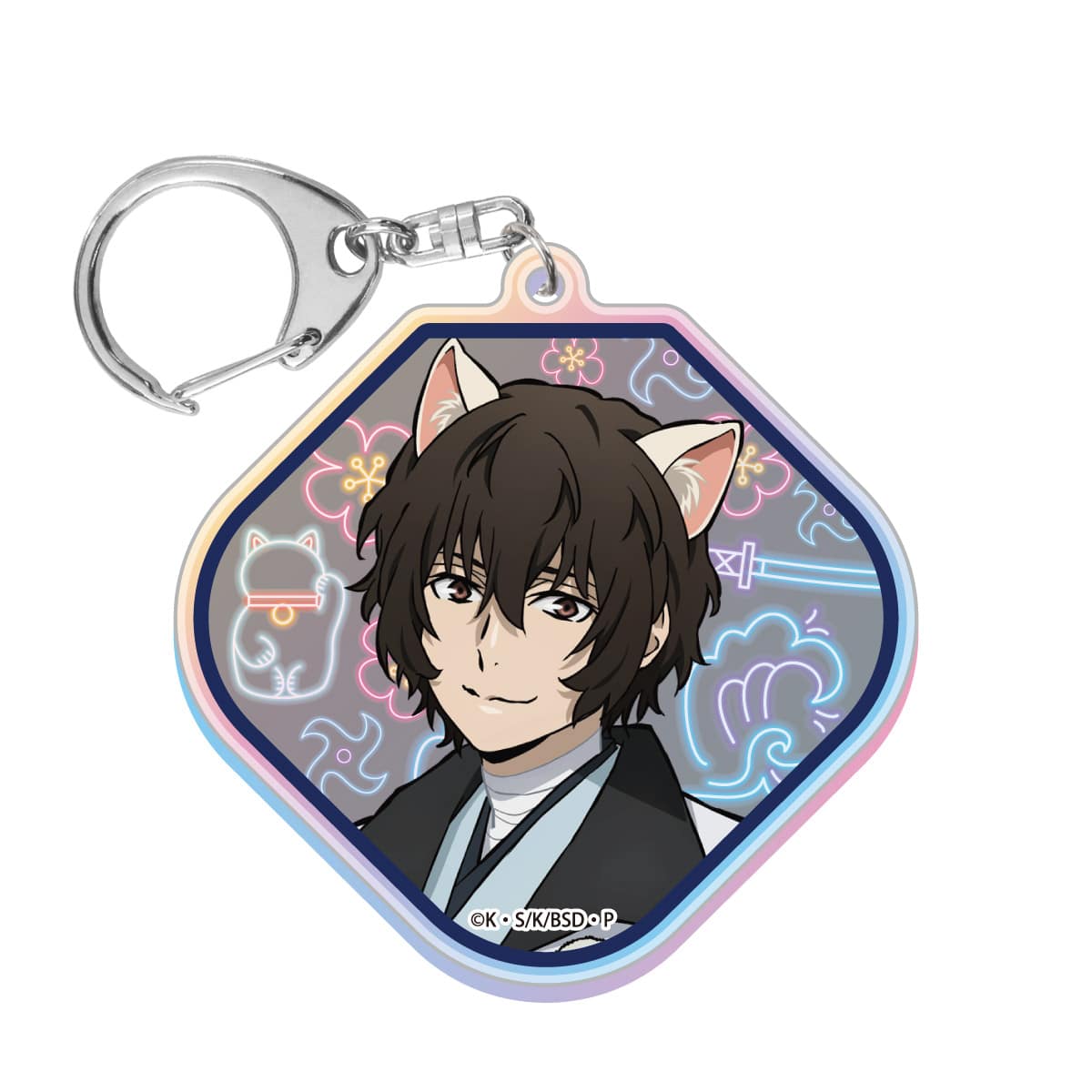 ネオンアクリルキーホルダー 太宰治