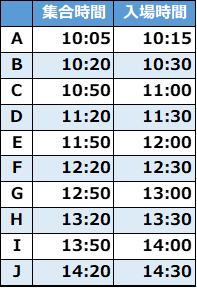 ラブライブ1227_タイムテーブル