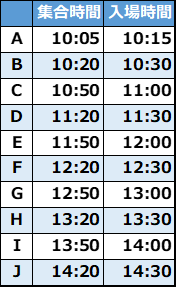 ラブライブ1228_タイムテーブル