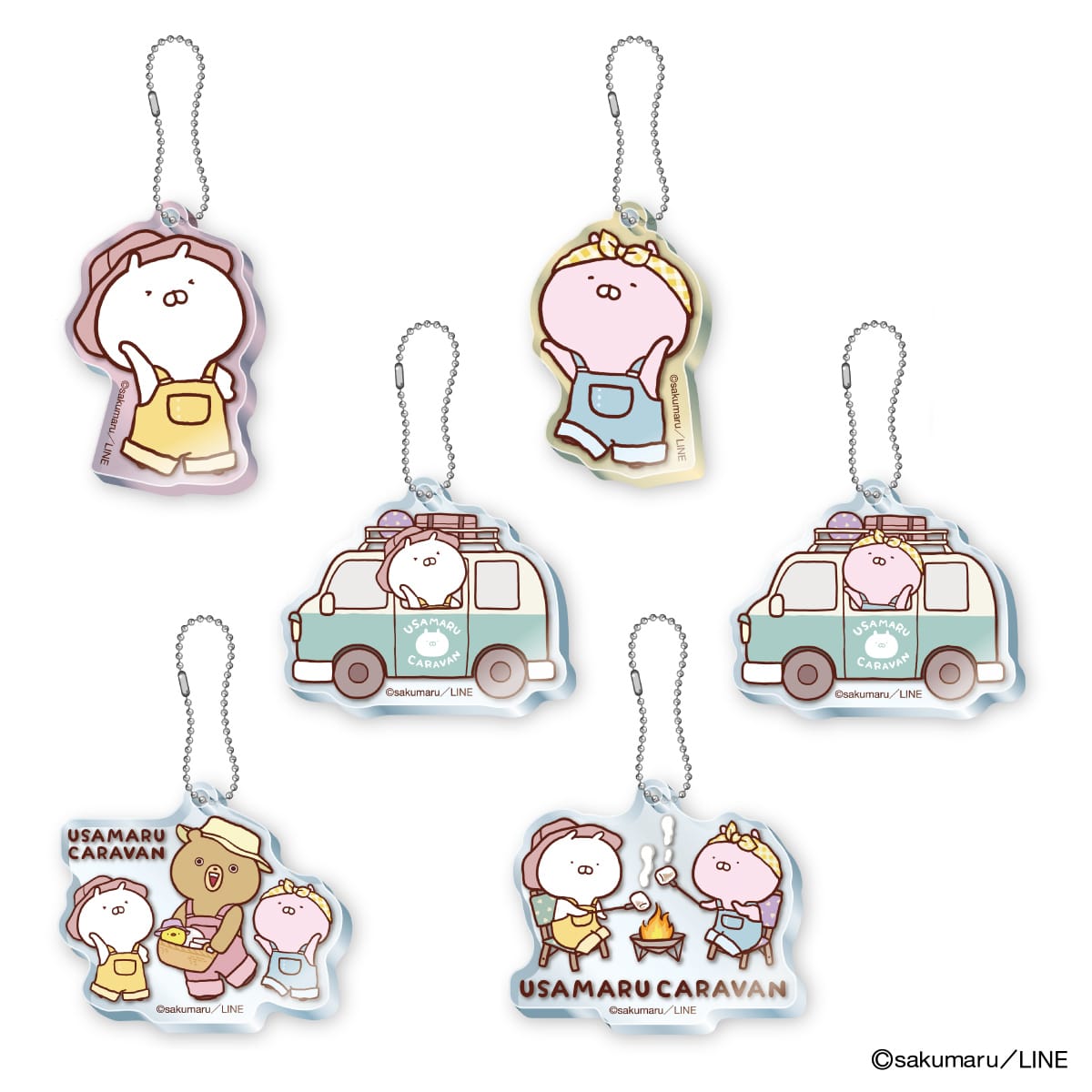うさまるキャラバン アクリルキーホルダー ナムコパークス オンラインストア Namco Parks