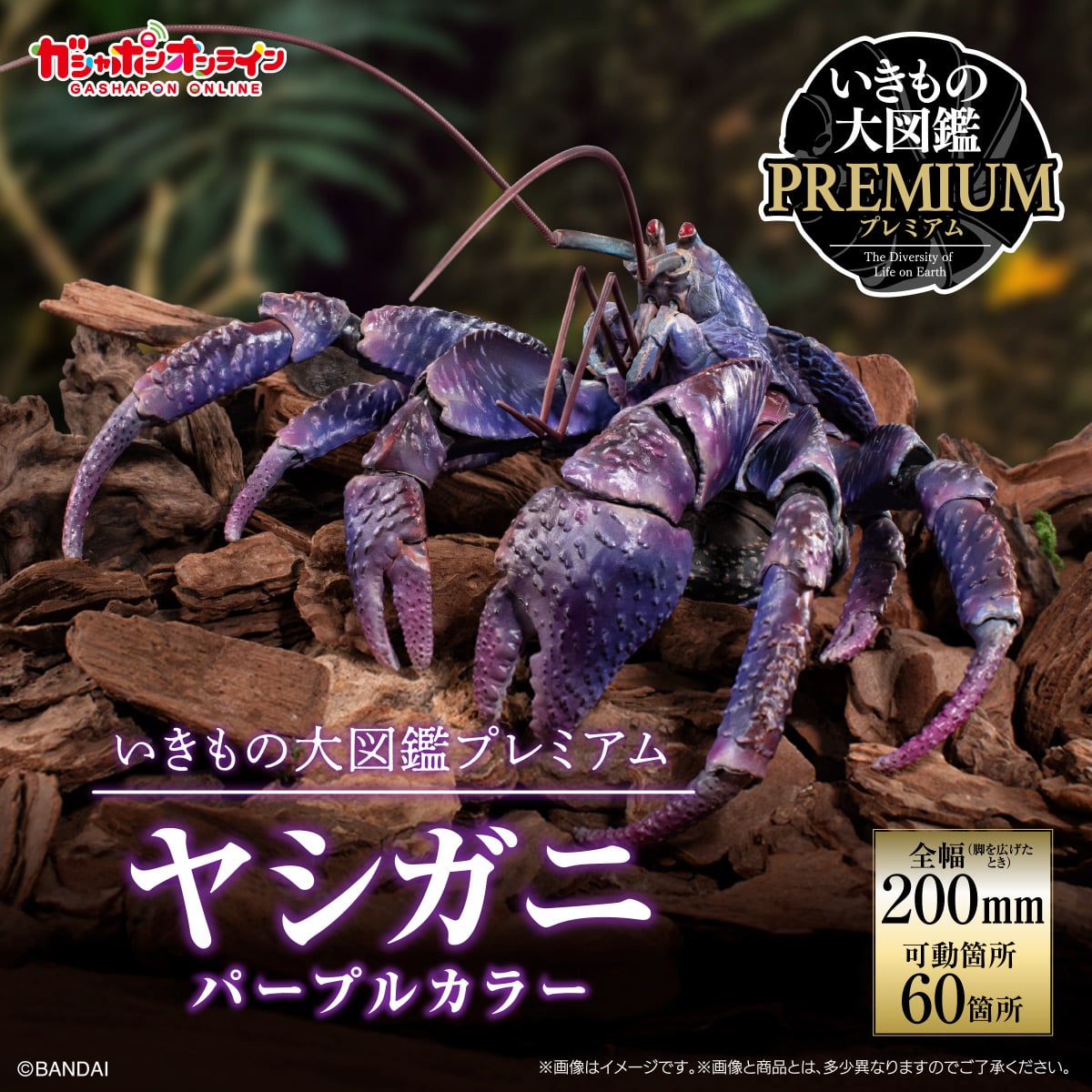 いきもの大図鑑プレミアム　ヤシガニ（パープルカラー）